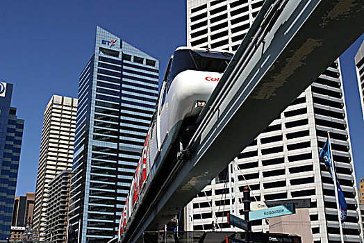 单轨铁路,桥,港口,悉尼,澳大利亚
