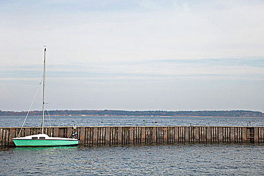 帆船,波罗的海,码头,船