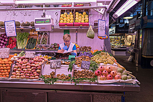 果蔬,市场,巴塞罗那,加泰罗尼亚,西班牙