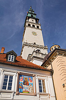 教堂钟,塔,寺院,波兰