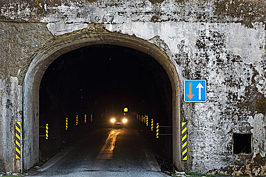出口,隧道,法罗群岛,丹麦,欧洲