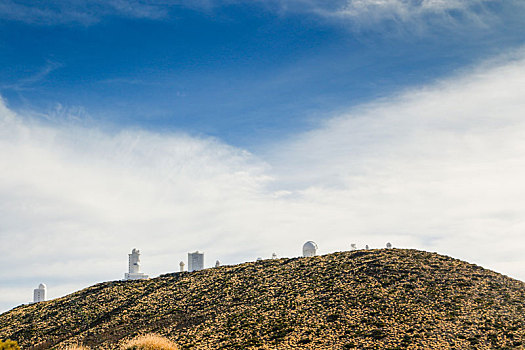 望远镜,天文,观测,火山,背景,西班牙
