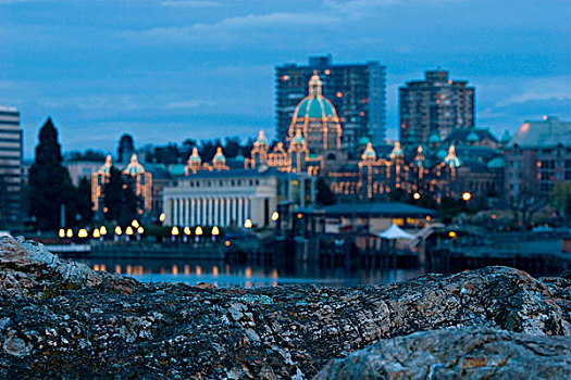 基岩,前景,看,上方,内港,国会大厦,维多利亚,加拿大,坚实,民主