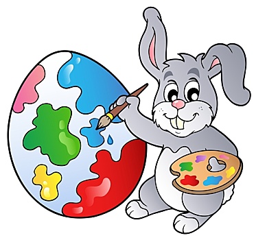 兔子,艺术家,绘画,复活节彩蛋