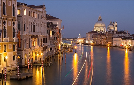 威尼斯,大运河,晚间,黃昏