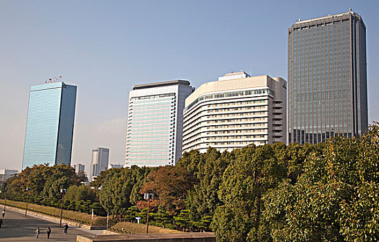 天际线,大阪城,日本