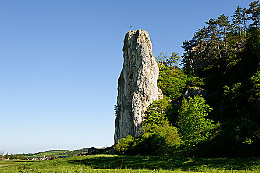 石头,靠近,山谷,自然,公园,巴伐利亚,中弗兰肯,德国,欧洲