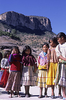 墨西哥,奇瓦瓦,靠近,印第安,小学