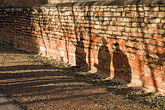 墙壁,堡垒,瓜利尔,中央邦,印度