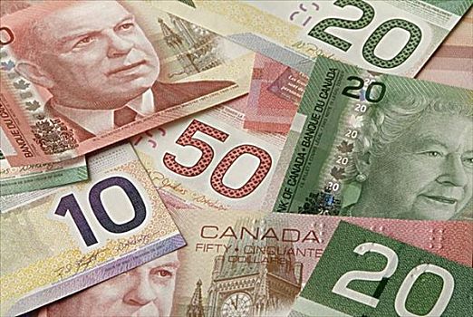 加拿大,钞票,层次,室外