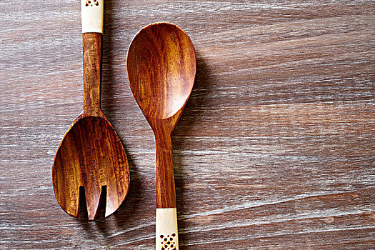 木头,勺子,叉子,木板,厨具
