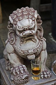 雕塑,狮子,祭祀,泰国