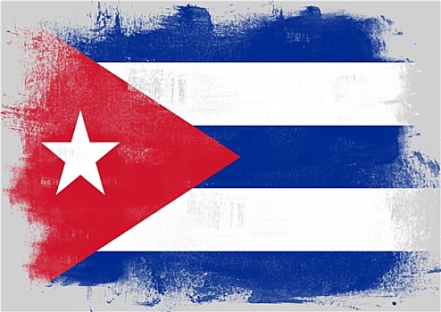 旗帜,古巴,涂绘,画刷