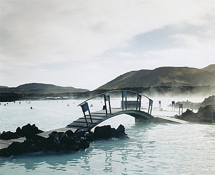 蓝色,水疗,冰岛