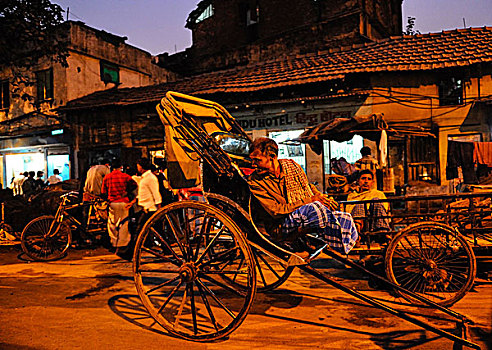 印度,加尔各答,街景,小,商店