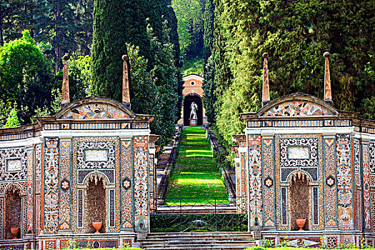入口,花园,别墅,科摩湖,伦巴底,意大利