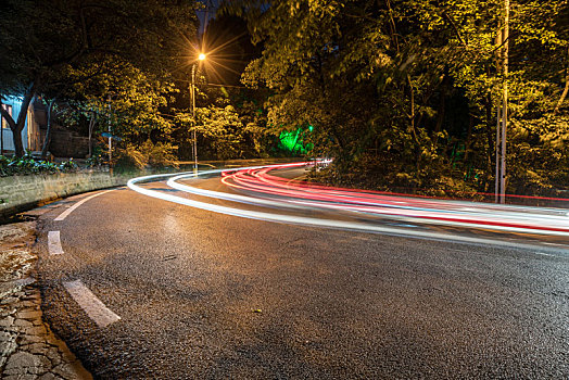 盘山公路,汽车轨迹