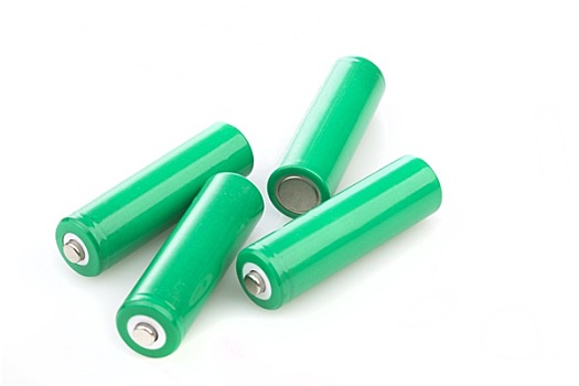 四个,充电电池,绿色,电池