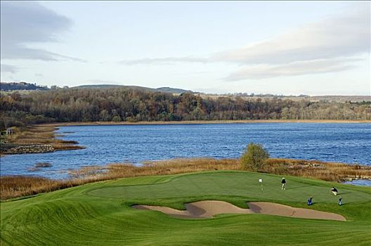 英国,北爱尔兰,弗马纳郡,玩,高尔夫,新,场地,设计,厄恩湖高尔夫球度假村