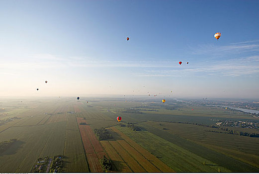 热气球,飞行,魁北克,加拿大