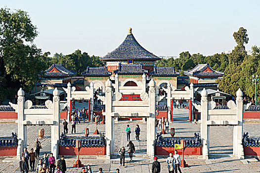 庙宇,祈祷,收获,入口,天坛,北京,中国,亚洲