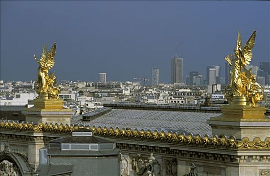法国,巴黎,加尼叶,金色,雕塑,背景