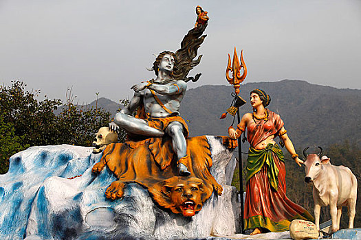 印度,里虚克虚,湿婆神,雕塑