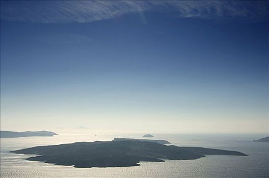 岛屿,锡拉岛,基克拉迪群岛,爱琴海,希腊