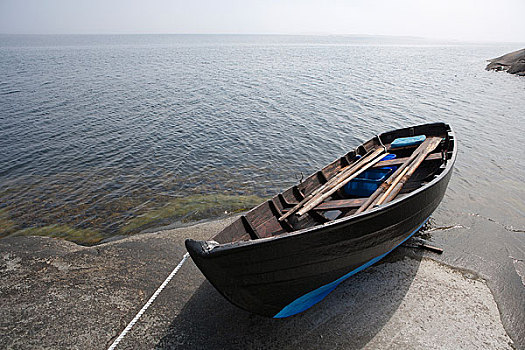 小船,停泊,海岸