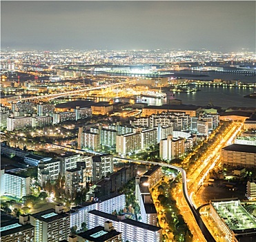 大阪,夜晚