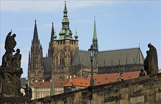 大教堂,查理大桥,布拉格,捷克共和国