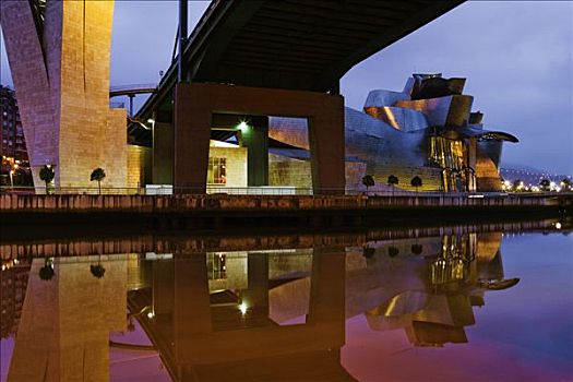 古根海姆博物馆,河,毕尔巴鄂,西班牙