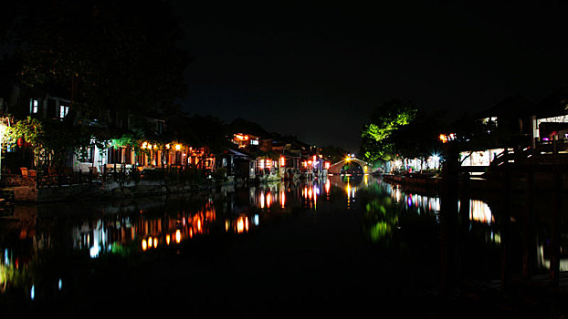 西塘建筑物夜景