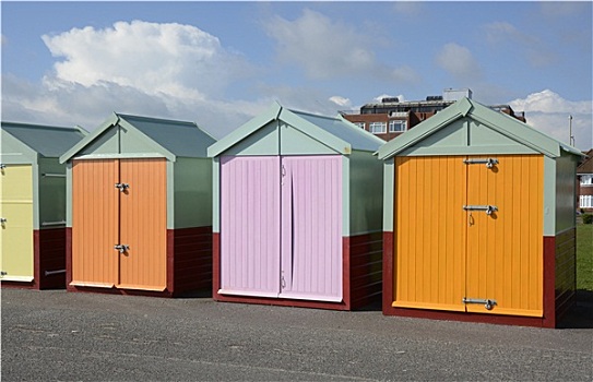 海滩小屋,布莱顿,英格兰