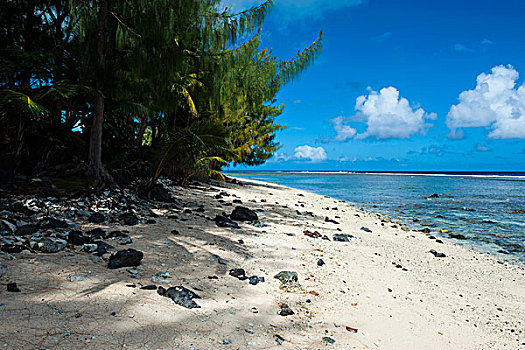 白沙滩,岛屿,美洲,萨摩亚群岛,南太平洋