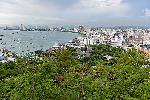 城市,芭提雅,湾,泰国,亚洲