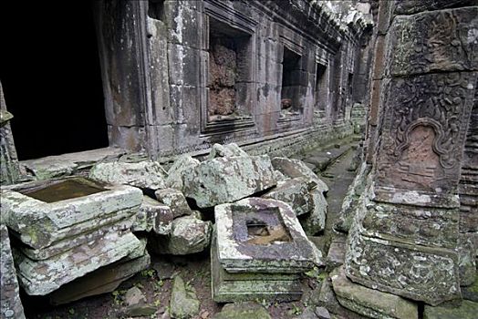 遗址,吴哥窟,庙宇,收获,柬埔寨,东南亚