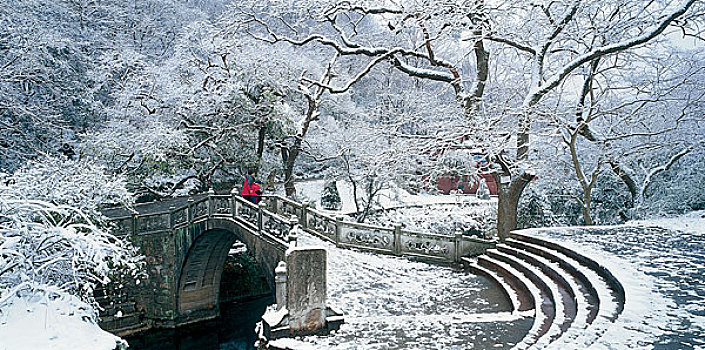 湖北当阳玉泉寺雪景