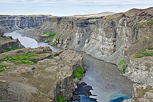 峡谷,靠近,河,国家,公园,冰岛,欧洲