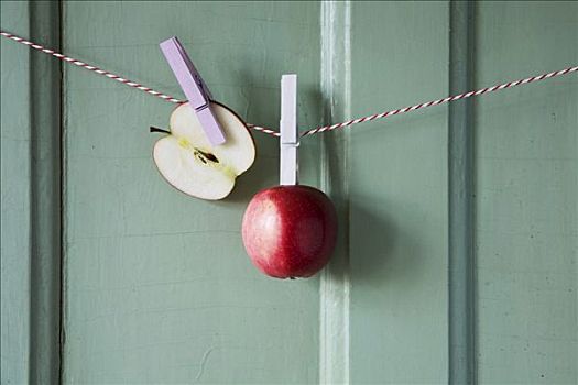 苹果,晾衣绳