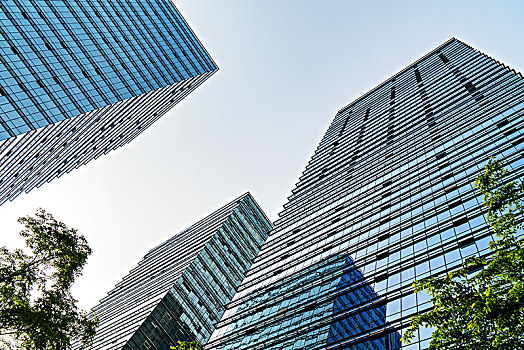摩天大楼在中央商务区