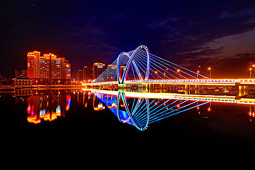 延吉市天池大桥夜色