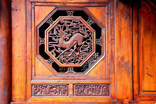 中国传统室内外装饰艺术,这是侧厢房墙壁图案结构