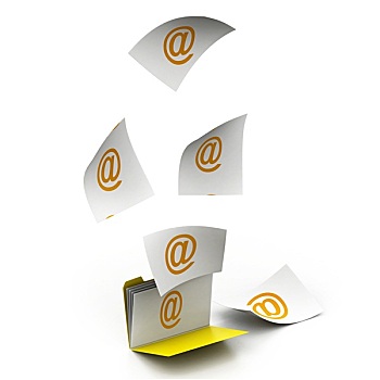 文件夹,电子邮件,概念