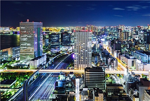 东京,城市,夜晚