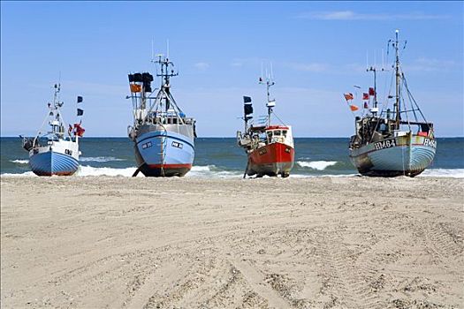 捕鱼,切割器具,海滩,北方,日德兰半岛,丹麦