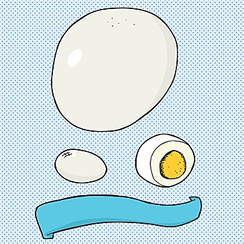 蛋,蓝色背景