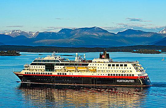 乘客,船,挪威,欧洲