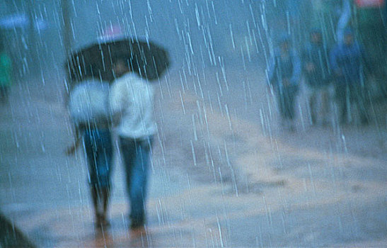 季风,雨,马哈拉施特拉邦,印度