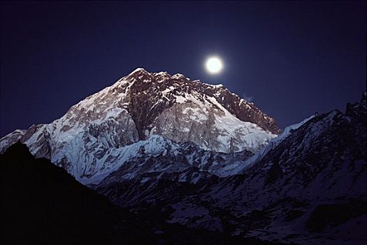 月亮,上方,昆布地区,尼泊尔